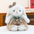 thumbnail image 2 of Bunny Stuffed Animal Doll with Removable Clothes Outfit,11'' /13.5'' Giant Stuffed Easter Bunny Rabbit ,Cute Plush Rabbit Dress Up Doll Gift for Easter Decor, 2 of 9
