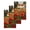 Red, Green, Beige, variant on Country Farm Kitchen Dish Towels for Drying Dishes Set of 3, Farmhouse Pastoral House Tree Flowers Waffle Weave Microfiber Hand Tea Bathroom Towels Quick Dry & Absorbent Towel 15.7x23.6