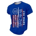thumbnail image 4 of WAYUTE Mens 250th Anniversary USA Shirt National Flag Colors Patriotic Short Sleeve Crew Neck Tee Casual Holiday Independence Day T-Shirts, 4 of 4