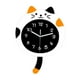 thumbnail image 2 of Reloj de pared de gato con cola, colección de animales, elegante reloj colgante de pared para decoración del hogar blanco, 2 of 9