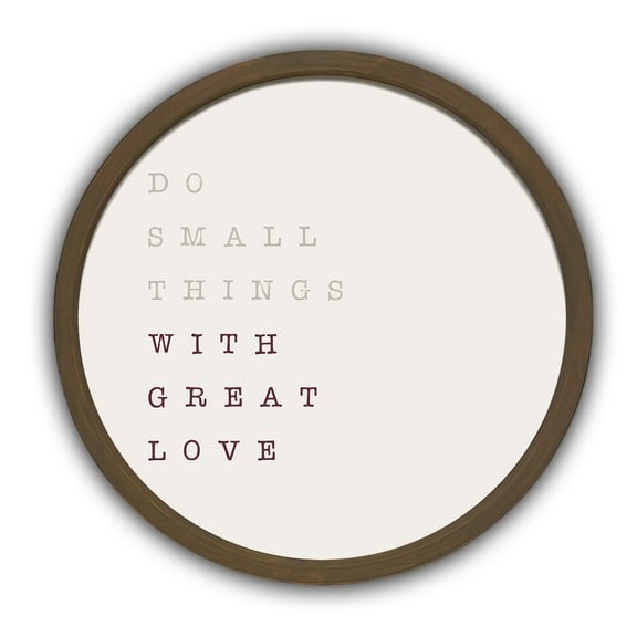 Creative Products With Great Love 20 x 20 Round Brown Framed Print