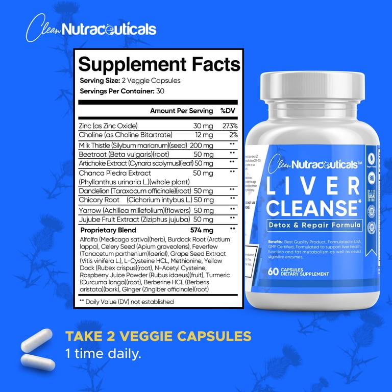 Clean Nutraceuticals Liver Cleanse Support and Detox Supplement