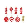 thumbnail image 3 of PVC Christmas Family Living Room Pendant Decorative Christmas Tree Pendants Hanging Christmas Baubles Ornaments Set Pack Of 8 Pcs, 3 of 6