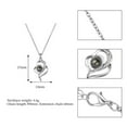 thumbnail image 5 of Collar para mujer, joyería para mujer, colgante de proyección "I You" con forma hueca en 100 idiomas, regalo., 5 of 5