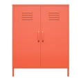 thumbnail image 3 of Novogratz Cache 2 Door Metal Locker Style Storage Accent Cabinet, Orange, 3 of 13