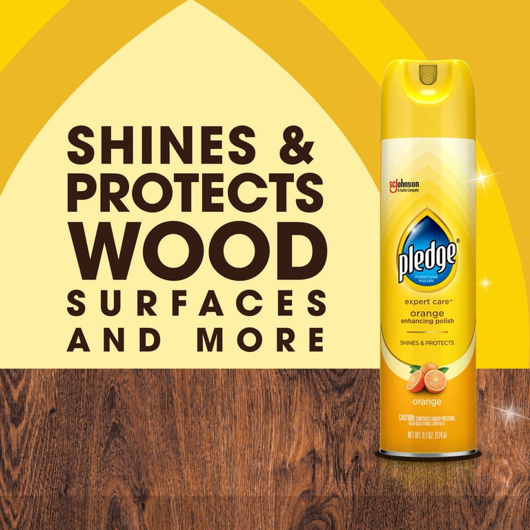 Pledge Expert Care Wood Polish, Orange, 9.7 oz., 3-Pack photo 2