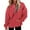 Red, variant on Women's Polka Dot Print Drawstring Hooded Sweatshirt with Pocket, Soft Breathable Long Sleeve Casual Pullover for Spring Autumn Streetwear, Beach Vacations and Daily Fashion Blue L