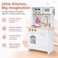 thumbnail image 4 of Teamson Kids Small Play Kitchen with Oven, Microwave, Sink, Clicking Knobs and 9 Accessories, Little Chef Boston, 4 of 10