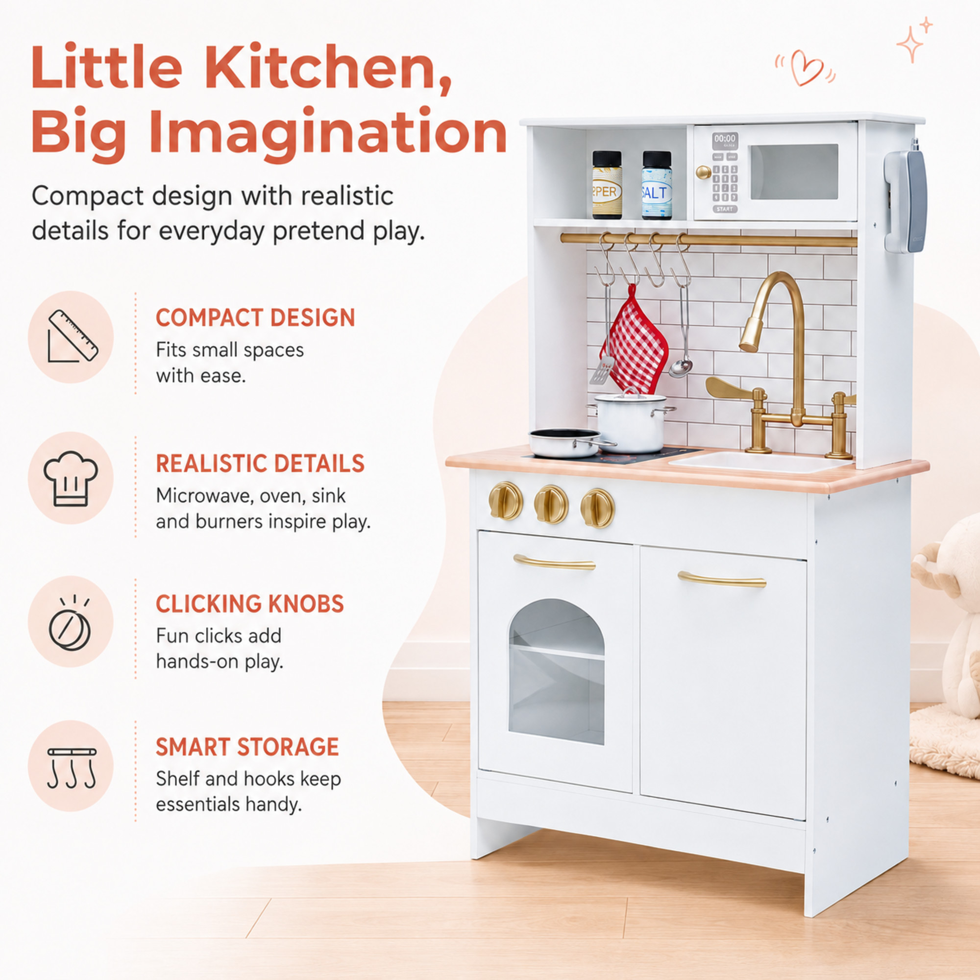 Teamson Kids Small Play Kitchen - Little Chef Boston photo 3