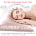 thumbnail image 3 of Fundas de almohada de seda LYSHIN Mulberry Queen Size Coral Rosa, 3 of 7