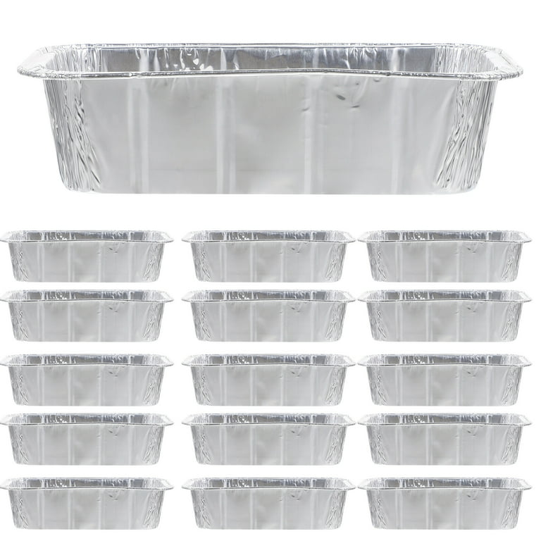10 Pcs Aluminum Foil Baking Pans Disposable Aluminum Foil Pans Cake Baking Pans, Size: 5X11.5X22CM