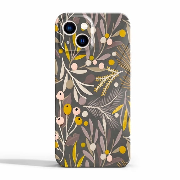 November Flower Case Compatible with iPhone 14,Aesthetic Art Design Full Cover Protective Case
