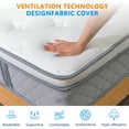thumbnail image 6 of King Size 12 Inch Hybrid Mattress, Queen Rose Mattress in a Box, with Pocket Spring and Memory Foam, Medium Firm with Pillow Top, Supportive and Pressure Relief, 6 of 11