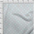 thumbnail image 2 of oneOone Cotton Jersey Blue Fabric Dot|Heart & Diamond Shape Geometric Dress Material Fabric Print Fabric By The Yard 58 Inch Wide, 2 of 4