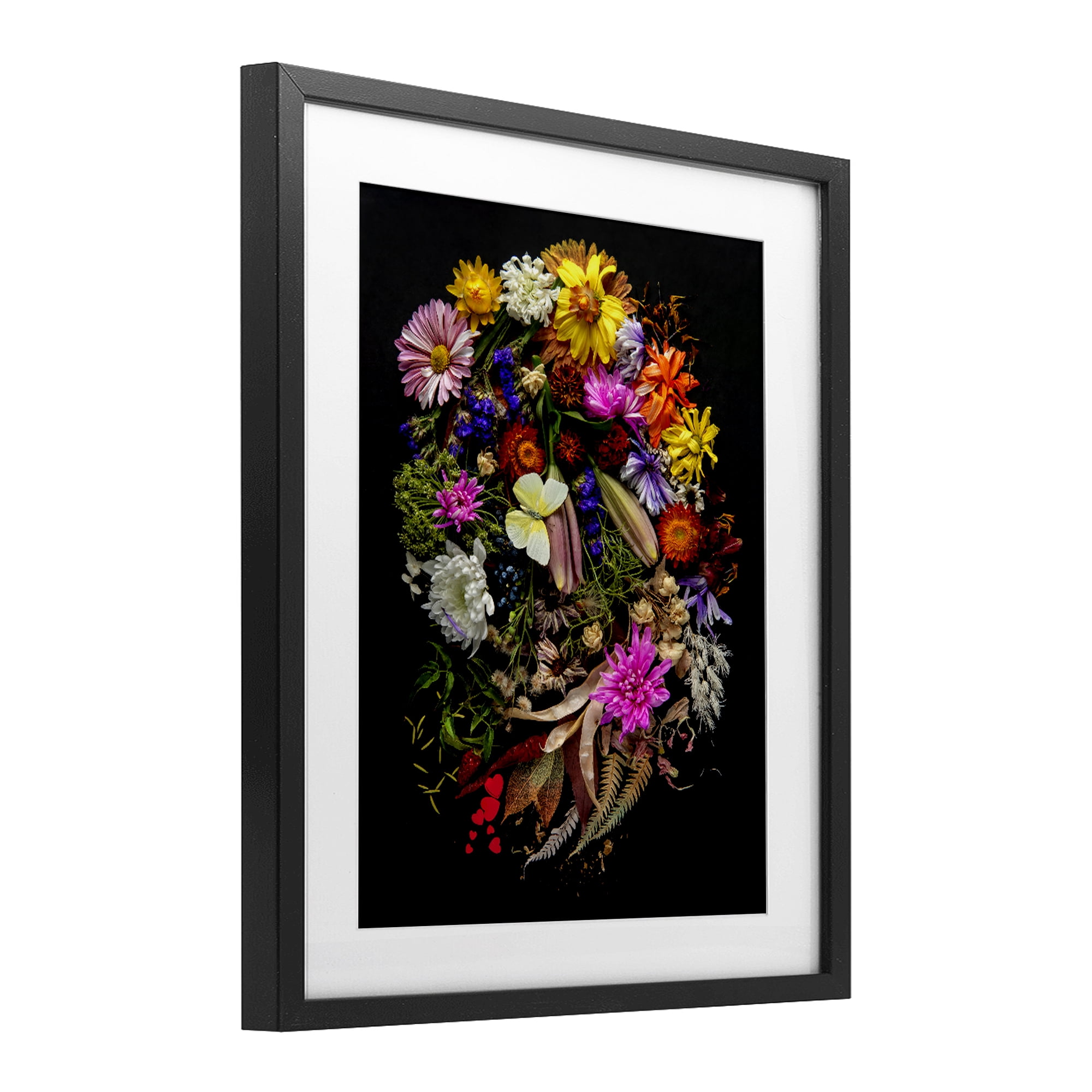 Stupell Industries November Flower Arrangement Black Framed Print Under Glass, design by Carl Kravats