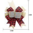 thumbnail image 4 of Adorno para árbol de Navidad, lazo de arpillera, lazos a cuadros para coronas, decoración de cinta de lazo blanco y negro para boda, decoración de fiesta de Navidad, artesanía de b, 4 of 4