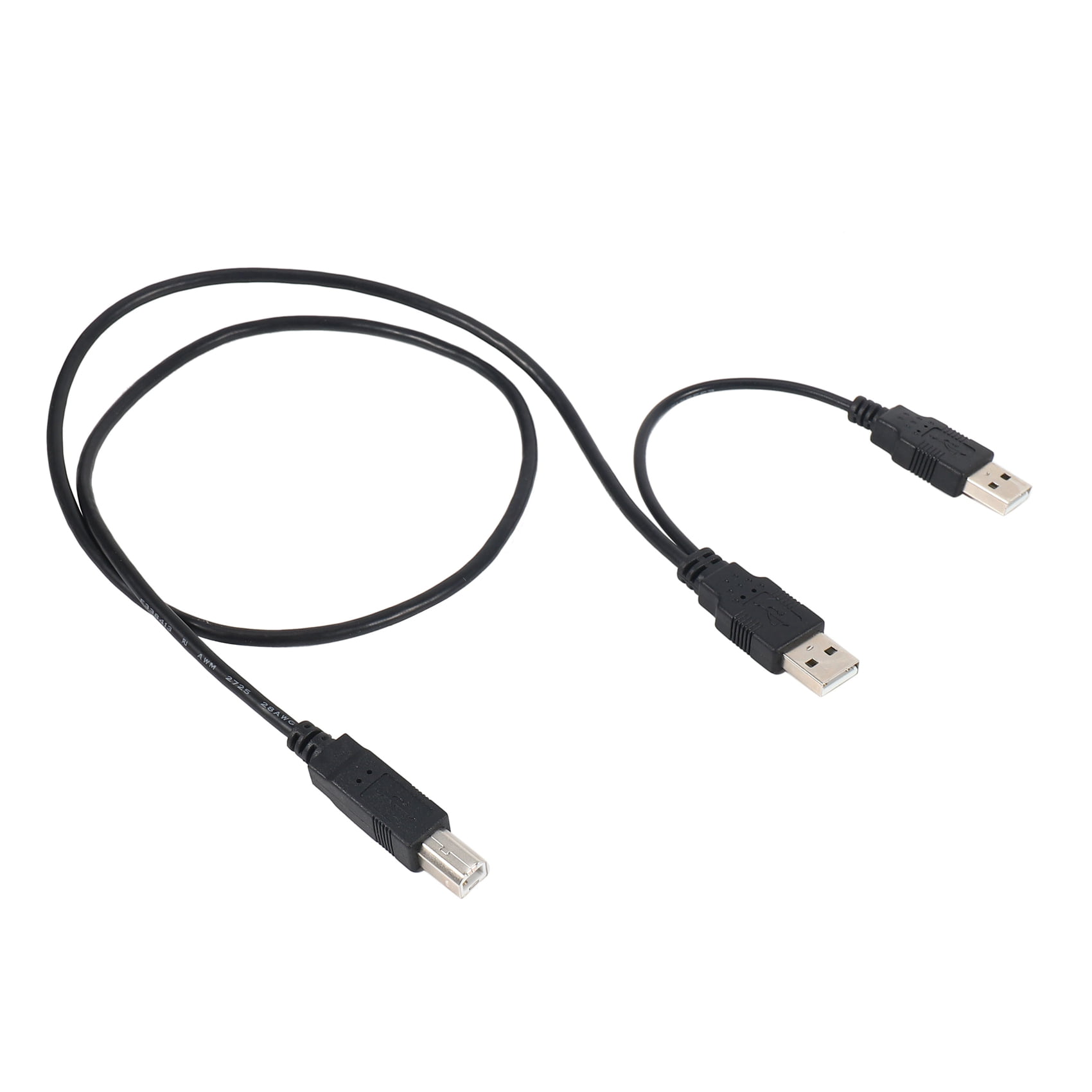 cablecc Dual USB 2.0 Male to Standard B Male Y Cable 80cm for Printer &  Scanner & External Hard Disk Drive