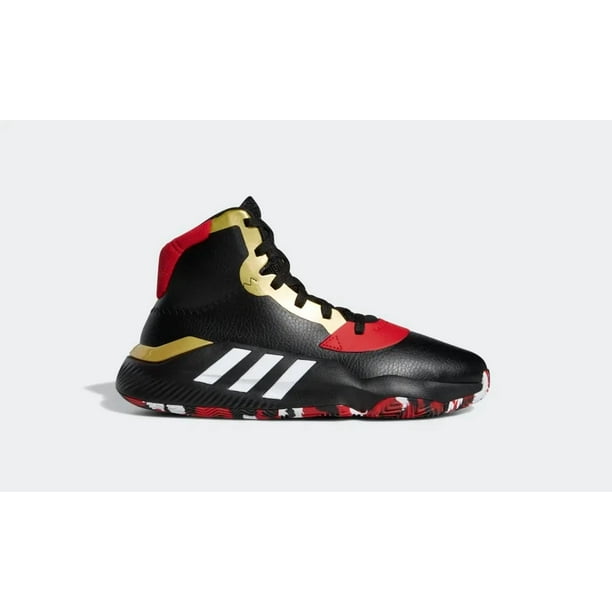 Ad-id-as Pro Bounce Basketball Men's Athletic Shoes Black Red 7.5 EH2394 Lace up