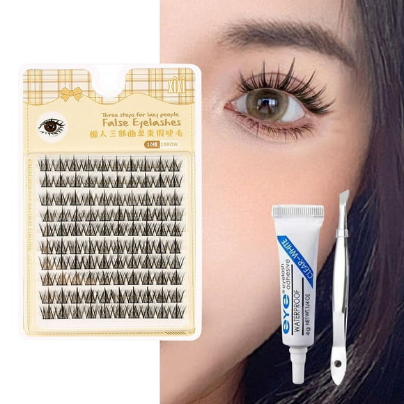 Pestañas postizas, extensiones de pestañas, injerto de pestañas, pestañas postizas livianas, mechones de pestañas individuales para fiesta de graduaci estilo C