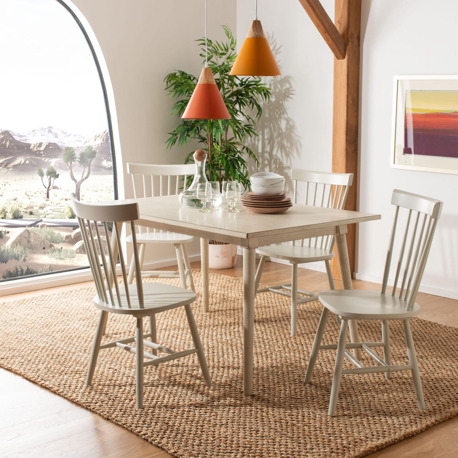 Safavieh Parker 17 in. H Spindle Dining Chair, Set of 2