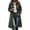 Army Green, variant on Fall Coats for Women Plaid Checkered Long Trench Coat with Lapel and Pockets for Autumn Street Walks and Weekend Trips