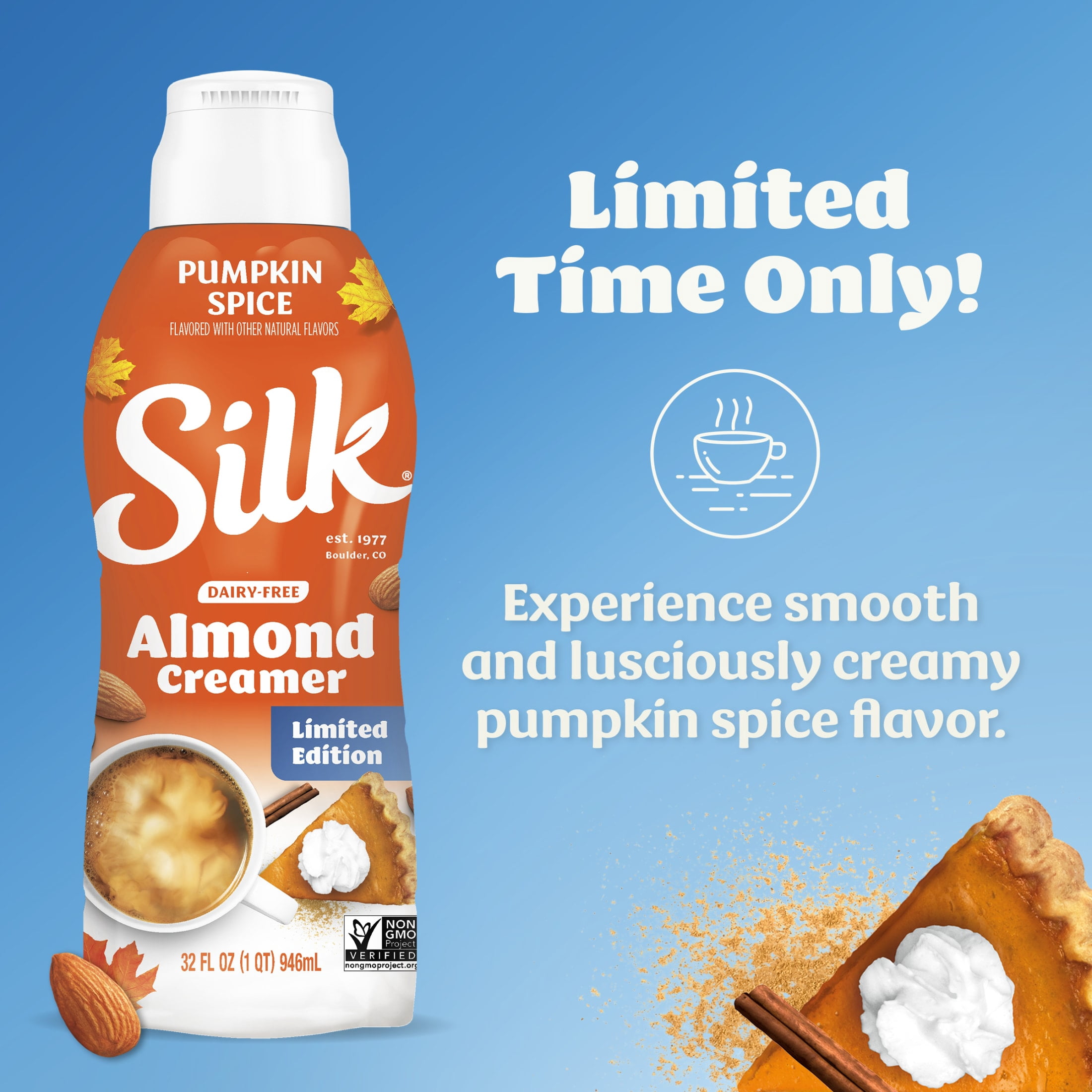Silk Limited Edition Pumpkin Spice Almond Creamer, 32 fl oz Bottle
