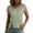 Green(Womens Tops), variant on GUACER Cotton Linen Short Sleeve Tops for Women Crew Neck Button Detail Side Slit Blouses for Casual Summer