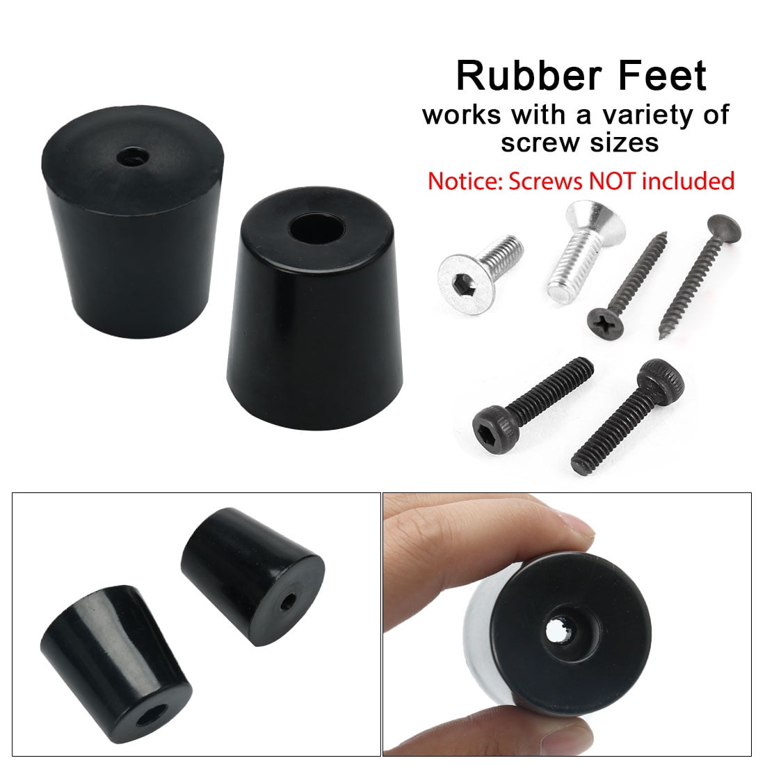 Rubber Feet Bumpers Buffer Sofa Leg Pads with Metal Washer