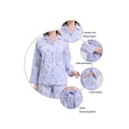 thumbnail image 2 of GLOBAL Womens 100% Cotton Notch Collar Pajama Set Homewear with Pockets, Spring & Summer, 2-Piece, Sizes S to 3X, 2 of 7
