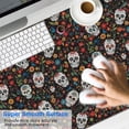 thumbnail image 2 of Long Mouse Pads for Desk,Colorful Skull Flower Pattern Desk Mats on Top Of Desks, Desk Mouse Pad Extra Large with 3mm Non-Slip Base and Stitched Edge for Gaming,Office,Work,Home 47.3"x23.6", 2 of 6