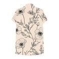 thumbnail image 5 of YueHuiYing Womens Spring/Summer Tops Short Sleeve Casual Shirts Floral Tee Trendy Basics V Neck Loose Plain Tshirt, 5 of 6