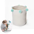 thumbnail image 5 of Cesta de almacenamiento tejida natural, cesta para la colada, cesta para manta, cesta de cuerda de algodón tejida, cesta de almacenamiento para niños y juguetes para mascotas, 12 x 14, 1 unidad,, 5 of 5