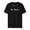 Black, variant on Men's Alphabet Print Crew Neck Short Sleeve Regular Fit Tee Light Blue XXXL