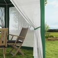thumbnail image 3 of 13x11ft Hexagon Sun Shade Tent with Mesh Walls, Ropes & Stakes, Green, 3 of 9