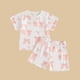 thumbnail image 3 of Familia Calcetines Que Coinciden con los Conjuntos de Verano de Moda Casual Lindo de Manga Corta con Estampado de Arco Y Pantalones Deslumbrados Dos Piezas de Conjunto de Traje de Niña Bebé, 3 of 6