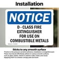 thumbnail image 3 of (2 Pack) D-Class Fire Extinguisher For Use On Combustible OSHA Notice Sign 5 Inch X 3.5 Inch Vinyl Label Decal Sticker Weather Resistant, UV Protected for Workplace, Business, and, 3 of 7