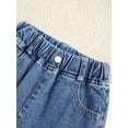 thumbnail image 6 of DPOIS Kids Girls Ripped Jeans Elastic Waistband Wide Leg Denim Pants Trousers Blue 13-14, 6 of 7