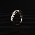thumbnail image 2 of V Shape Curved Stacking Ring 14k Yellow Gold Plated Chevron Moissanite Wedding Band for Women, 2 of 5