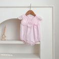 thumbnail image 4 of RMGVDSD Newborn Baby Girl Clothes Sleeveless Bubble Romper, Newborn Infant Bodysuit Playsuit Snap Crotch Baby Onesie Fashion Clothes, 4 of 5