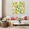 thumbnail image 5 of Lemon Yellow Wall Art Painting on Canvas, Country Watercolor Floral Leaf Green White Canvas Art Home Prints Wall Art Framed Modern Artwork for Living Room Bedroom Wall Decor 8x8in, 5 of 9
