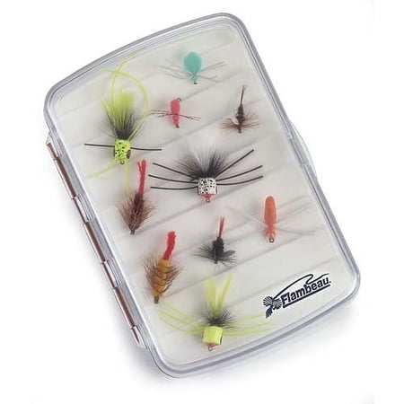 Flambeau Streamside Fly Box Ripple Foam, Clear, Medium