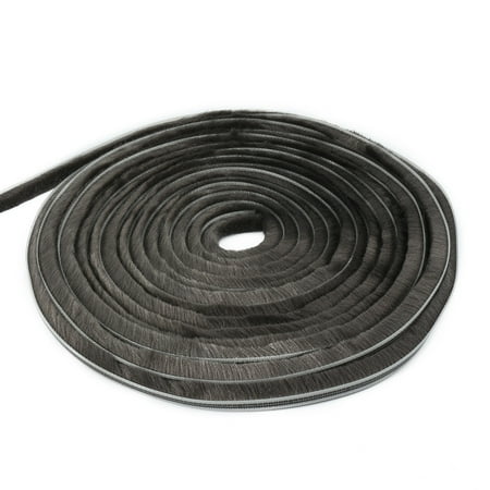 Unique Bargains 1/4"x 3/8"x 19.7ft Window Weather Seal Strip Nylon Gray 1 Pack