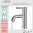 thumbnail image 7 of Lulani Aruba Stainless Steel 1-Handle Single Hole Bathroom Faucet with Drain Assembly - Brushed Stainless, 7 of 7