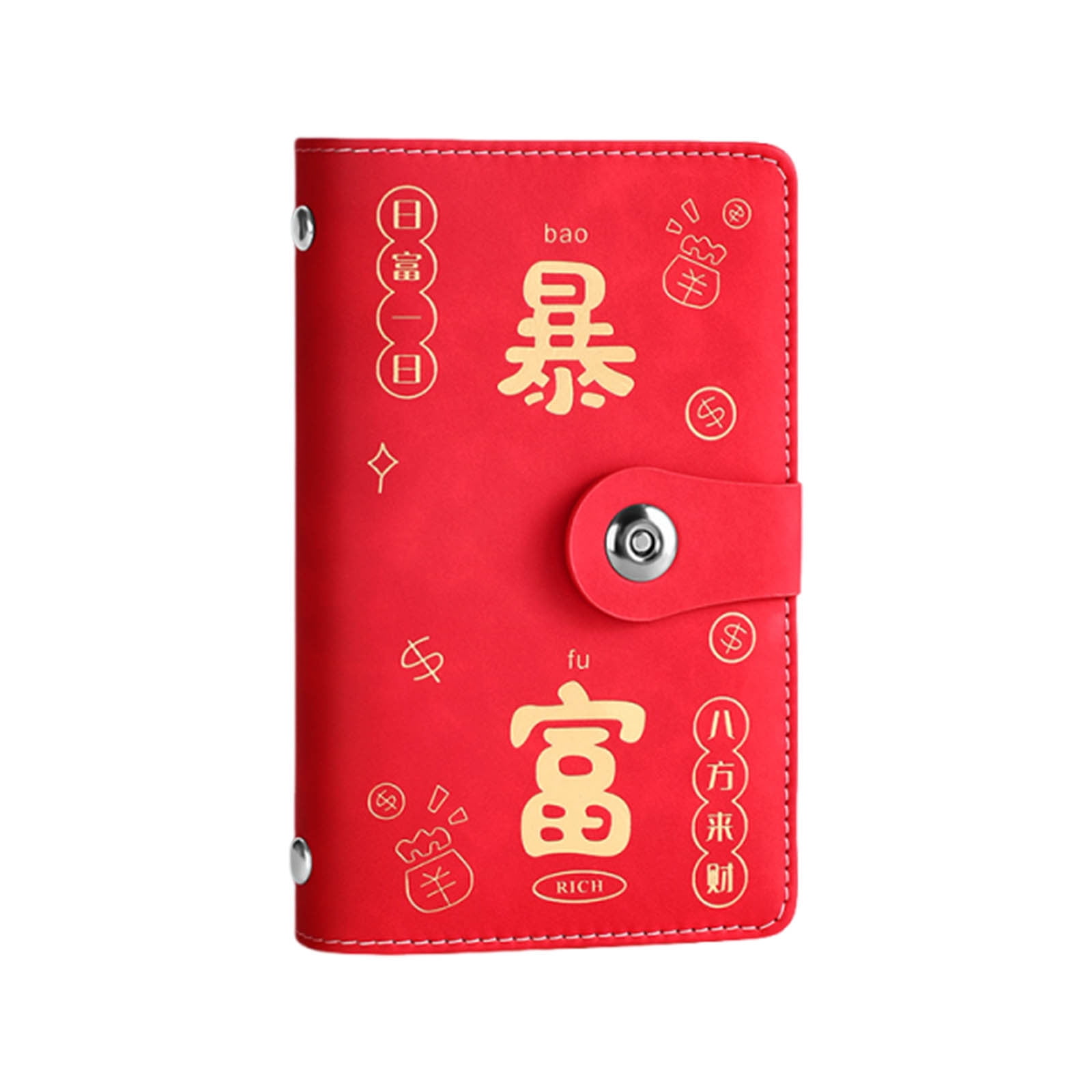 UUHYTG Instant Money Savings Book with Magnetic Snap, Large Capacity Cash Wallet for 10000 Yuan, Durable Faux Leather Organizer for Home Finance Travel Personal Money Management