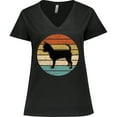 thumbnail image 3 of Inktastic Chihuahua Dog Retro Sunset Women's Plus Size V-Neck T-Shirt, 3 of 5