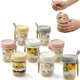 thumbnail image 1 of Juego de 8 recipientes de vidrio para avena con tapas y cucharas, de 12 oz, a prueba de fugas, resistentes a manchas, para desayuno, preparación de comidas, yogur, pudín de chía., 1 of 6