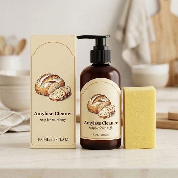 Dough Dissolve Soap for Sourdough, Enzyme Cleaner for Bannetons, Proofing Baskets & Bread Tools, Breaks Down Flour & Starch Residue, 3.38 fl.oz 
