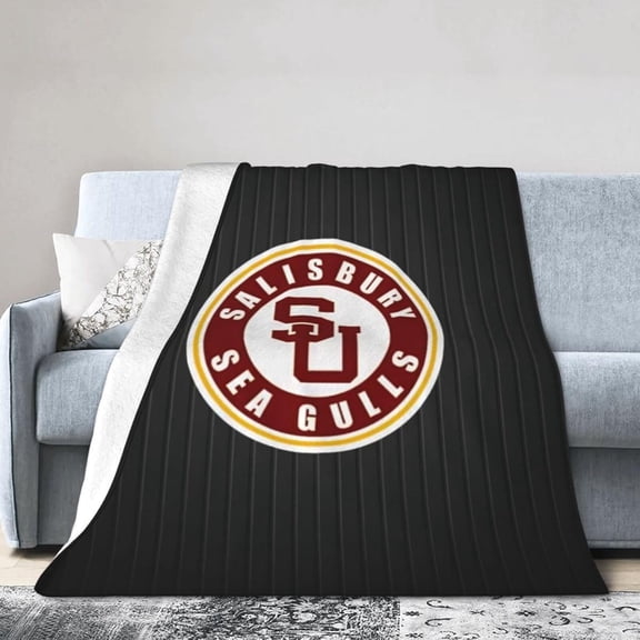 Salisbury- University Fleece Blanket, Very Soft Microfiber Flannel Blanket for Couch Warm and Cozy for All Seasons