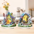 thumbnail image 2 of Clearance Sale Easter Bunny Acrylic Desktop Ornament – Cute 2D Flat Easter Decoration for Table, Shelf, Home & Office – Festive Spring Décor with Easter Egg & Rabbit Design, 2 of 8
