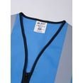 thumbnail image 5 of TiaoBug Kids Boys Girls Sleeveless Zipper Safety Vest High Visibility Reflective Volunteer Waistcoat A Blue 4-6, 5 of 7